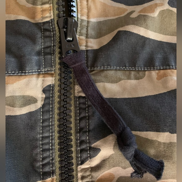 G Raw camo bomber with knit details deep front pockets cotton size M - Picture 5 of 14